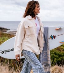 RipCurl High Tide Fleece Shacket Damen Midlayer für Outdoor Aktivitäten