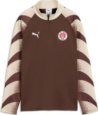Puma Fcsp Warm Up 14 Zip Top Jr Unisex Longsleeve für Freizeit und Outdooraktivitäten