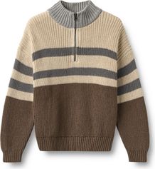Wheat Half Zip Jumper Long Sleeve Simo
