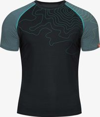 Ein schöner Fleck Erde Kurzarm-shirt Merino Innergebirg Schwarz/Schiefergrau