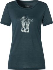 Super.Natural W Flower Boots Tee Damen T-Shirt für sämtliche Outdoor Aktivitäten