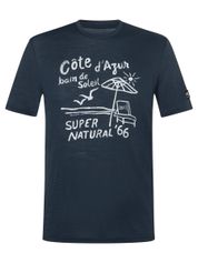 Super.Natural M Cote D'azur Tee Herren T-Shirt für sämtliche Outdoor Aktivitäten