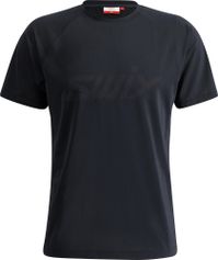 Swix Movex Short Sleeve M, Black, L Unisex Laufshirt
