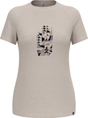 Odlo The Merino Blend 130 Print T-shirt Damen T-Shirt für sämtliche Outdoor Aktivitäten