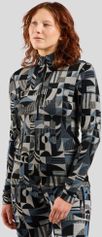 Odlo The Natural Merino Warm Jacquard Base Layer Half-zip Damen Langlaufunterwäsche