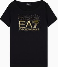 EA7 Train Logo Series W Tee SS Shiny Studs Crossover - Train Logo Series W Tee SS Shiny Studs Crossover Damen T-Shirt für sämtliche Outdoor Aktivitäten