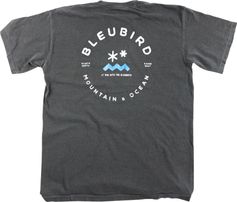 Bleubird Charcoal Original Tee Unisex T-Shirt für sämtliche Outdoor Aktivitäten