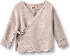 Wheat Knit Wraparound Long Sleeve Cleo Lace