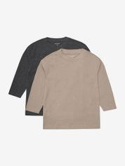 Minymo T-shirt LS Loose Fit (2-pack) Jungen T-Shirt für sämtliche Outdoor Aktivitäten