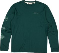 Mons Royale Mens Yonder Merino Organic Cotton Long Sleeve Herren Longsleeve für Freizeit und Outdooraktivitäten