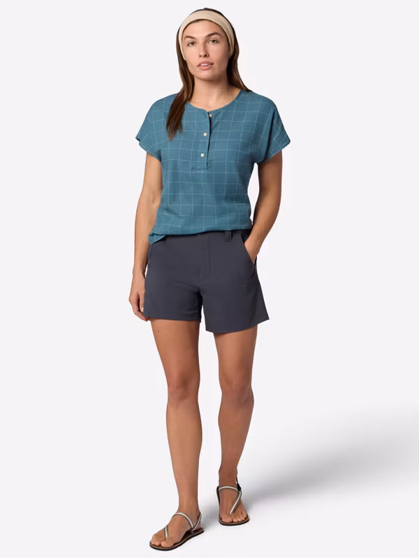 Wm's Rhea Henley Short Sleeve