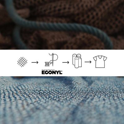  ECONYL® ist ein regeneriertes Nylongarn, das für verschiedenste Outdoor-Produkte zum Einsatz kommen kann.