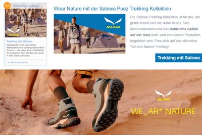 Die neuen Kollektionen von Salewa haben wir gezielt beworben.