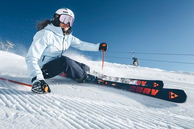 Action beim Skifahren