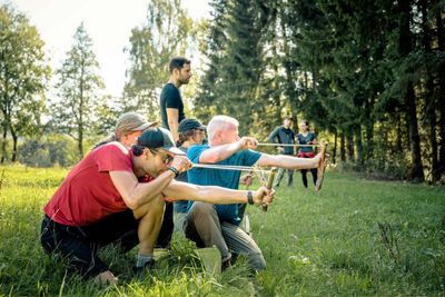 Viel Geduld war für die Steinschleuder erforderlich