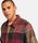 Mens Sherpa Lined Plaid Overshirt