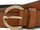 Womens 30mm Natural Leather Belt Twisted Buckle