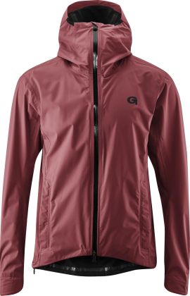 Weinrote Regenjacke mit Kapuze
