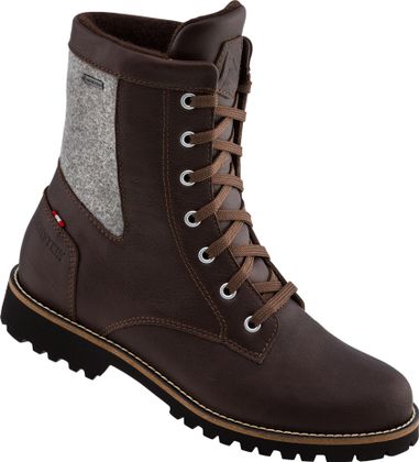 Dachstein Frieda GTX, brauner Schnürstiefel mit Lodenkragen