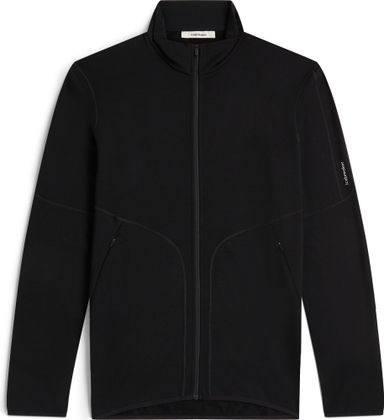 Icebreaker Merino 560 RealFleece Elemental II in Schwarz mit durchgehendem Reißverschluss