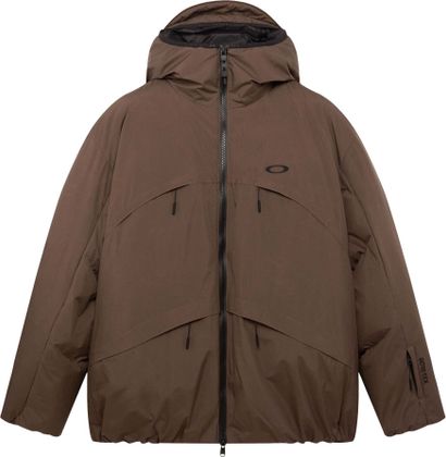 Oakley Retrofuel Gore-Tex Down Jacket in Braun, gesteppte Daunenjacke mit Kapuze