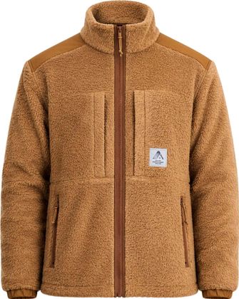 Orage Grizzly Pile Jacket in Camel, Fleecejacke mit Stehkragen