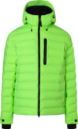 Bogner Fire + Ice York in Neongrün, gesteppte Isolationsjacke mit Kapuze