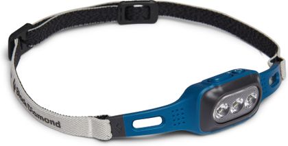 Black Diamond Deploy Run Light mit blauem Lampenkopf und hellem Kopfband