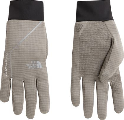 The North Face Flex Flashdry Glove in Hellgrau, dünner Laufhandschuh
