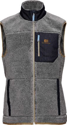 Elevenate Glacier Pile Vest in Grau mit Brusttasche, Fleeceweste