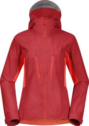 Bergans Cecilie Mtn Softshell Jacket in Rot mit Kapuze