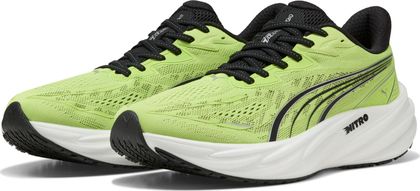 Puma Velocity Nitro 5 in Hellgrün und Schwarz, neutraler Laufschuh