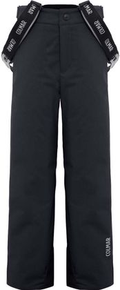 Colmar Padded Salopette in Schwarz, wattierte Kinder-Skilatzhose mit Hosenträgern