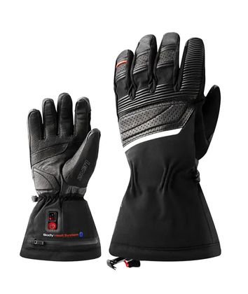 Lenz Heat Glove 6.0 Finger Cap in Schwarz mit Akku am Handgelenk