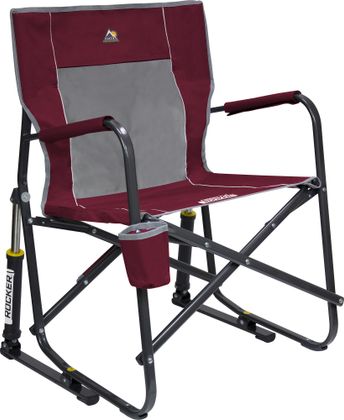GCI Freestyle Rocker in Weinrot, klappbarer Schaukelsessel