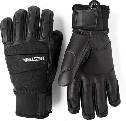Hestra Vertical Cut Freeride in Schwarz, Fingerhandschuh aus Leder