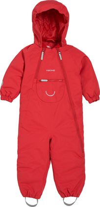 Viking Alv Winter Insulated Playsuit in Rot, gefütterter Kinder-Schneeanzug
