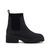black nubuck leather