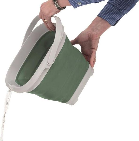 Collaps Bucket Square W/Lid Shadow Green