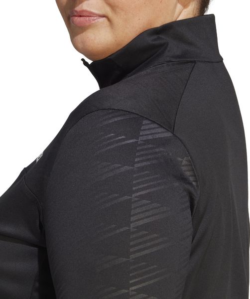Multi Half Zip Longsleeve Tee Plus Size