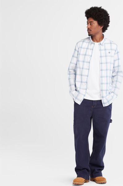 Mens LS Strtch Poplin Check