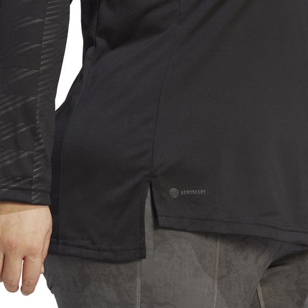 Multi Half Zip Longsleeve Tee Plus Size