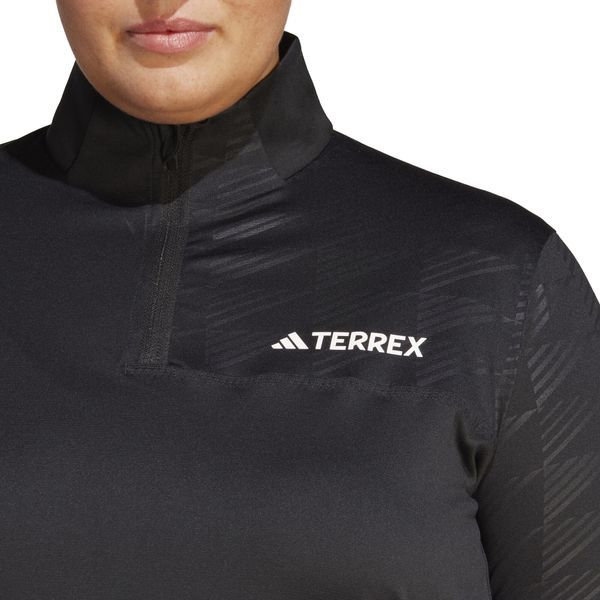 Multi Half Zip Longsleeve Tee Plus Size