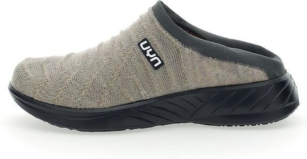 Lady 3D Ribs Sabot Wool Black Sole