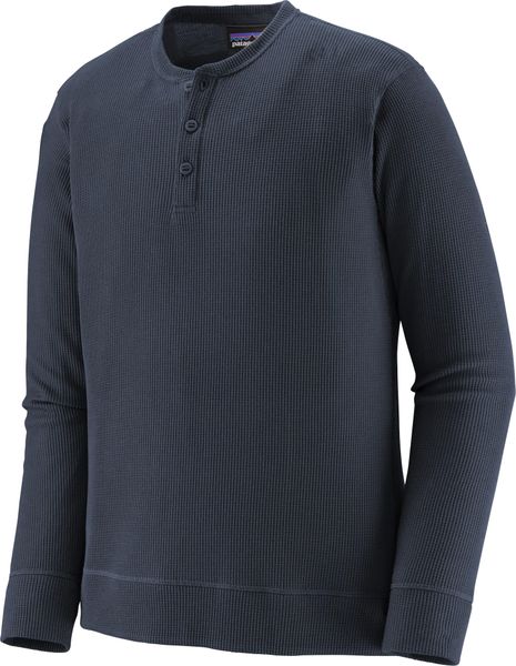 M's Long Sleeve Waffle Knit Henley