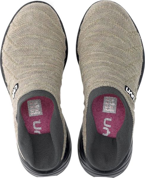 Lady 3D Ribs Sabot Wool Black Sole