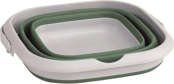 Collaps Bucket Square W/Lid Shadow Green