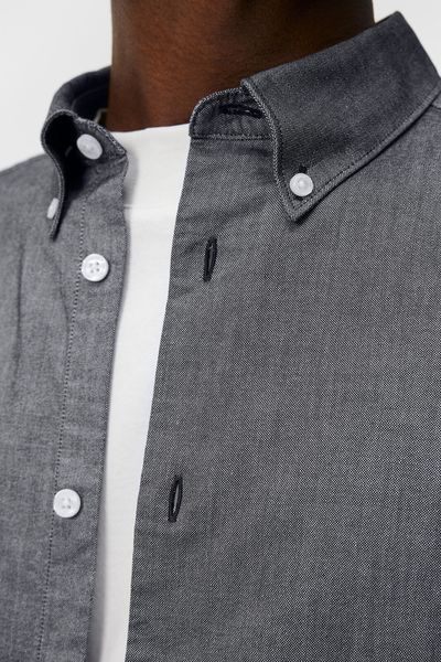Stretch Oxford Org Slim Shirt