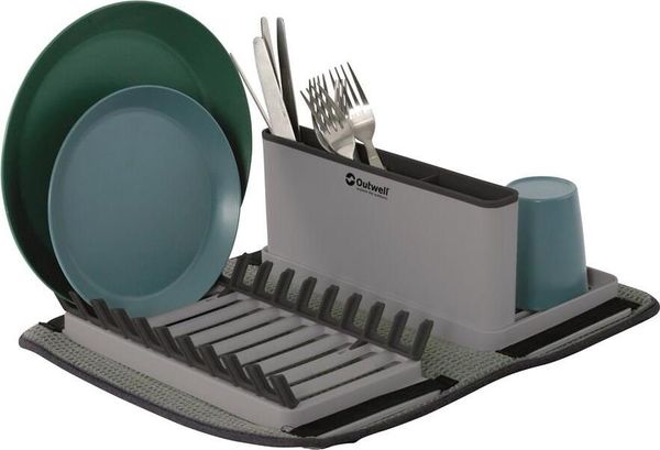 Dunton Foldable Dish Rack W/Sponge Drain