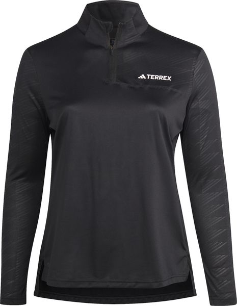 Multi Half Zip Longsleeve Tee Plus Size